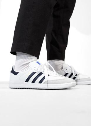 Adidas samba white/grey/dark blue 36