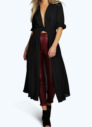 Новая шифоновая рубашка накидка boohoo