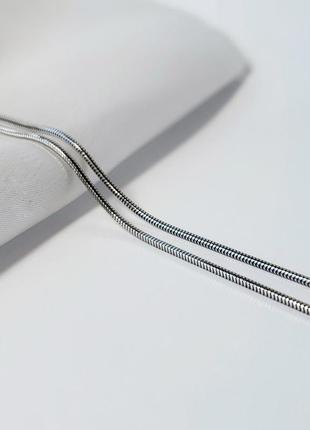 Срібний ланцюжок ланцюг снейк тонда 40 см срібло 925 проби родоване 2.77г cct14d