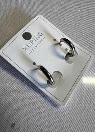 Серьги, сербом, медицинское золото, мед сплав, гвоздики, серьги с камнями, каменьки