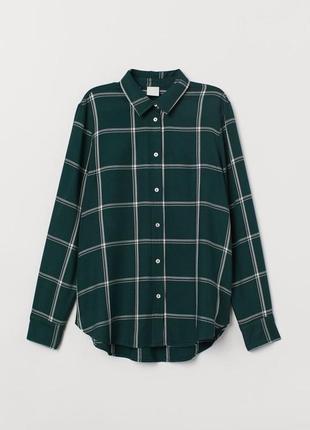 Зелена сорочка у клітинку розмір 36 h&m