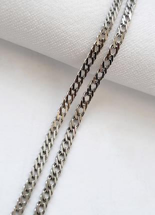 Срібний плоский ланцюжок ланцюг ромб плоский 45 см срібло 925 проби родоване 3.80 г rd40