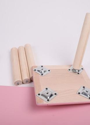 Дитячий набір стіл та стілець розовий .  екопродукт.7 фото
