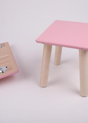Детский набор стол и стул розовый. экопродукт.6 фото