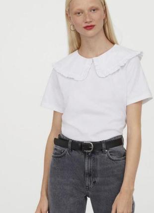Футболка с воротником, футболка с воротничком h&m