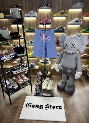 Шорти corteiz alcatraz logo blue