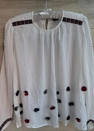 Вышиванка zara хлопок батист разм m