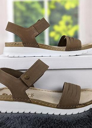 Босоножки женские inblu коричневые кожаные 4495