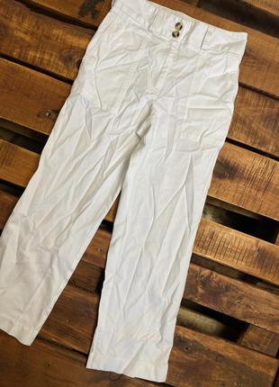 Женские повседневные штаны (брюки) marks&spencer (маркс и спенсер срр идеал оригинал белые)1 фото