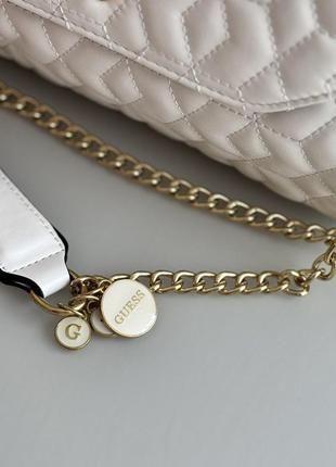 Жіноча сумка guess біла 6