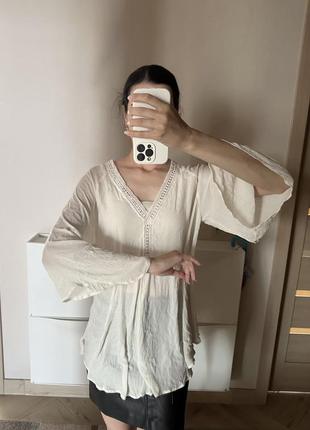 Біла легка блуза зара zara
