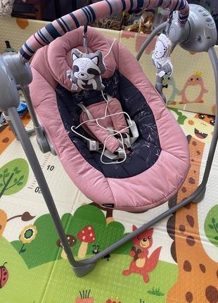 Шезлонг-гойдалка lionelo ruben pink baby