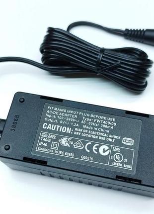 Адаптер блок живлення fw7400/09  9v / 1.2a 10w штекер 5,5/2мм, довжина кабеля 2м intronic ag (швейцарія)