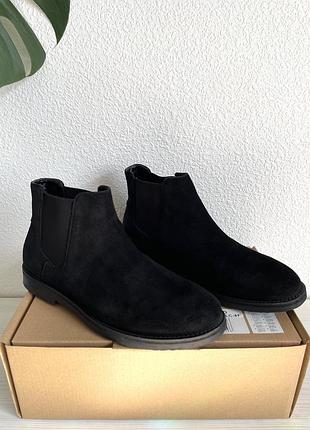 Ботинки челси bershka из натуральной замши