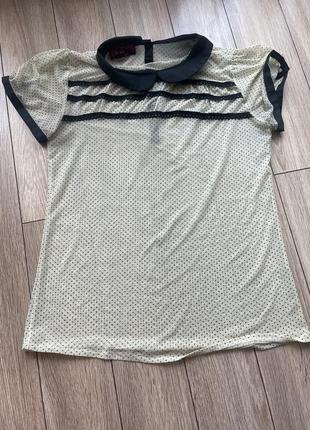 Блуза/блузка полупрозрачная в сетку