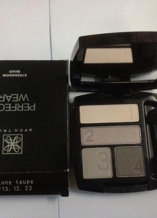 Тени для глаз 4-х  цветные stone taupe avon