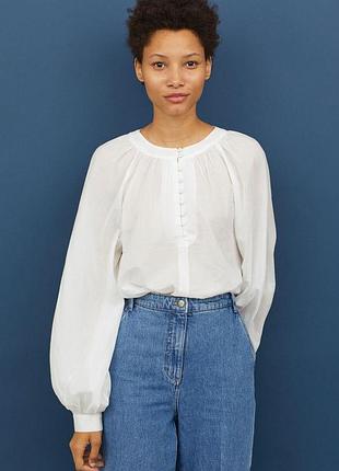 Новая хлопковая блуза h&m