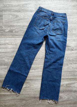Стильні трендові джинси прямі wide leg з розрізами primark 38/m3 фото