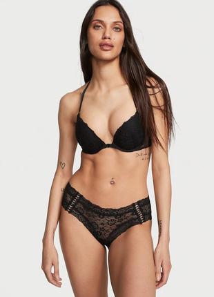 Мереживні трусики від вікторія сікрет lace-up lace cheeky panty1 фото