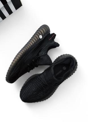Женские кроссовки adidas yeezy boost 350 v2 черные акций🔥4 фото