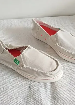Жіночі текстильні еспадрильї мокасини sanuk canvas flats