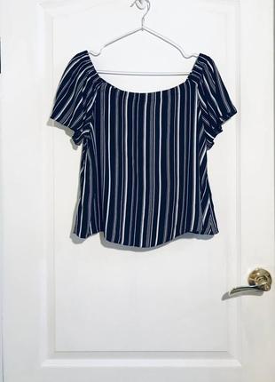 Стильна віскозна блуза футболка у смужку бренду new look