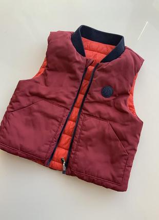 Jacadi люксовый двусторонний жилет 18 мес