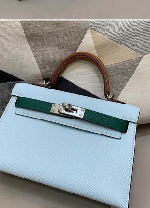 Кожаная сумка в стиле hermes