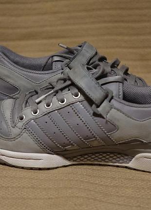 Серые низкие комбинированные кожаные сникерсы adidas sleek series 36 2/3 р6 фото