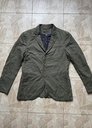 Пиджак rare italy designer john varvatos khaki linen blazer jacket