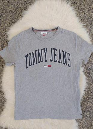 Футболка сіра tommy jeans / базова футболка tommy hilfiger