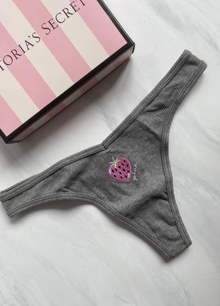 Хлопковые трусики в рубчик виктория сикрет оригинал victoria’s secret трусы