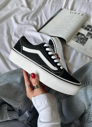 Vans old skool black/white platform