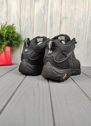 Кроссовки меррелл merrell moab 3 mid black white4 фото