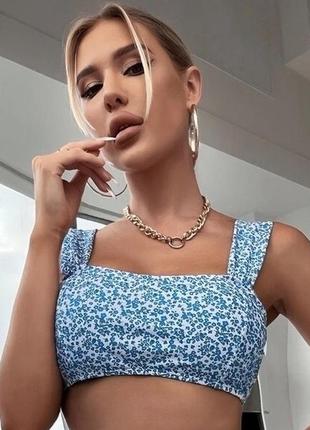 Купальный верх в цветочек shein