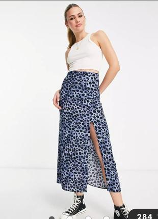 Женская длинная юбка asos298 42р. xs, синяя, вискоза
