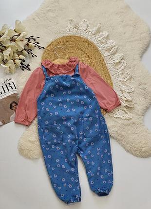 Костюм набор комбинезон лонг с воротником кружевным