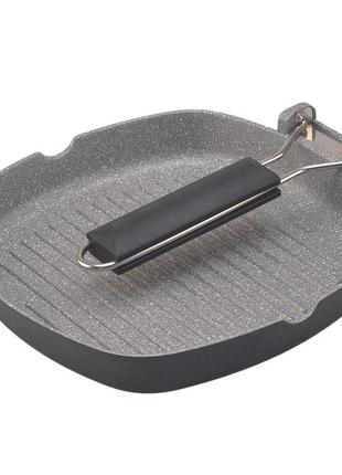 Сковорода-гриль литая con brio св-2403, 24см eco granite