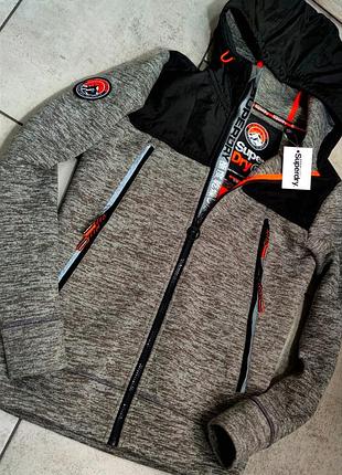 Женская хлопковая брендовая кофта толстовка superdry в черном цвете размер s