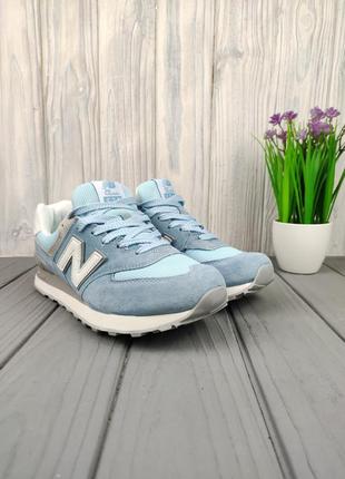 Кроссовки new balance 574 blue white5 фото