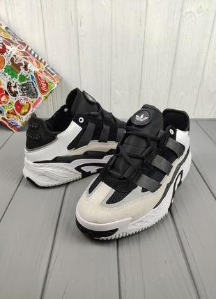Мужские кроссовки adidas niteball black white5 фото