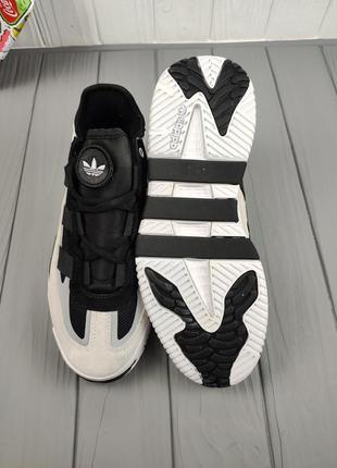 Мужские кроссовки adidas niteball black white8 фото