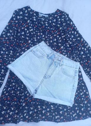 Джинсовые шорты pull bear