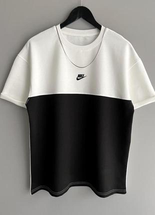 Футболка (унисекс) nike черно белая