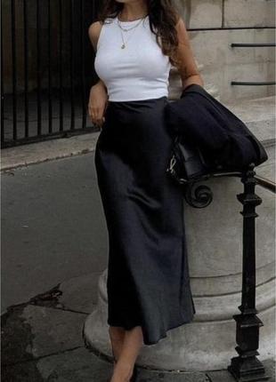 Спідниця атласна юбка л-хл1 фото