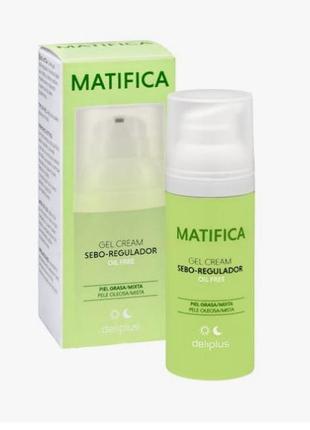 Себорегулирующий  матирующий гель- крем  для лица matifica deliplus для жирной и комби кожи., 50 мл