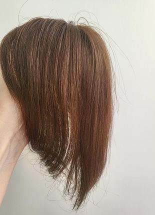 Челка накладка натуральные волосы