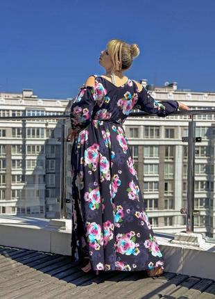Літня довга жіноча сукня вечірня на випускний великі розміри батал plus size