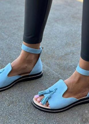 36-41 рр босоножки натуральная кожа/замша черные, голубые, красные, серые, пудра, капучино4 фото