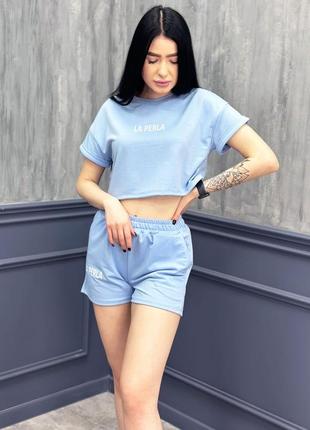 Костюм спортивный с шортами "la perla"